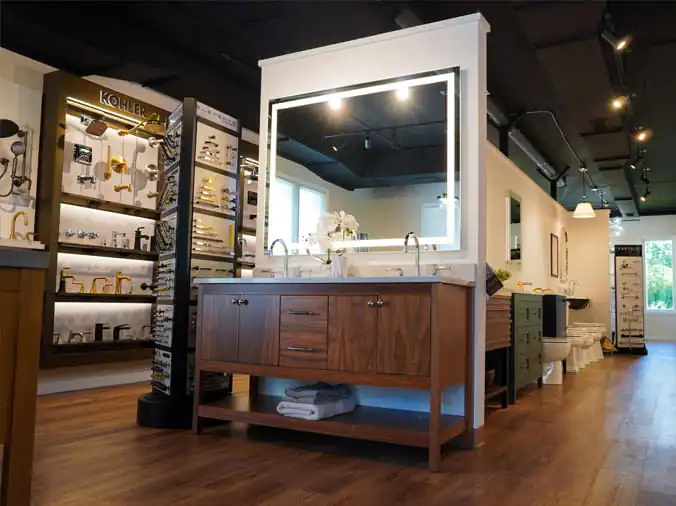 the Waterfalls Plumbing Showroom at Penstan Supply Cranberry PA
