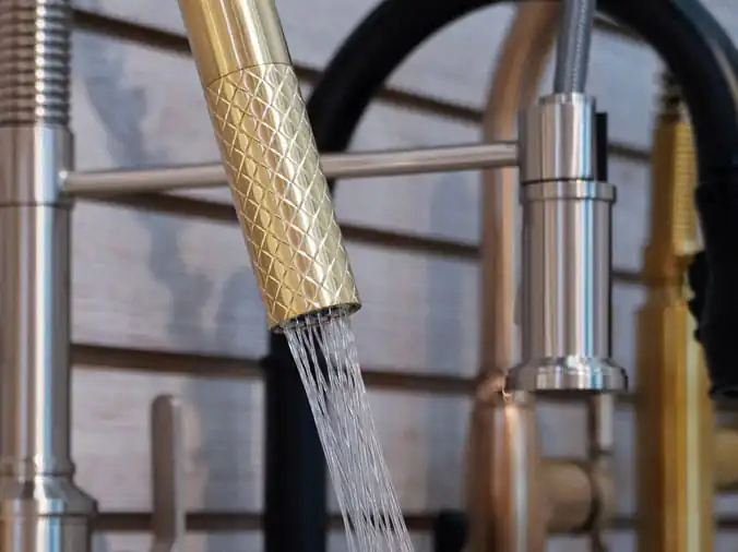 Faucet closeup at the Bath & Kitchen showroom at Penstan Supply Cranberry PA