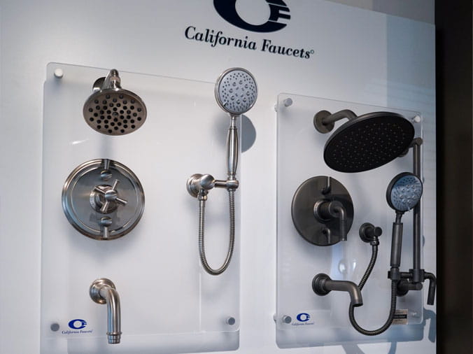California Faucets Shower Heads at the Bath & Kitchen showroom at Penstan Supply Cranberry PA